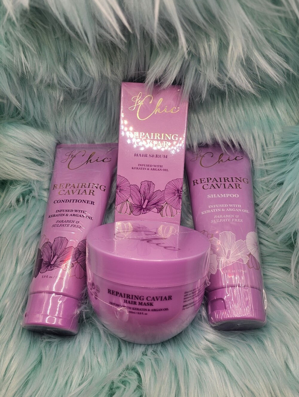 Le Chic Repairing Caviar Hair Care Set - Pink